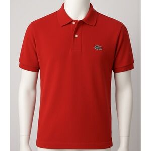 Lacoste unisex  kids Red Polo Shirt made in France size 36 Uk 6/8 USA